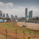 The prominent and busy Meskel Square in Addis Ababa stands empty on Sunday